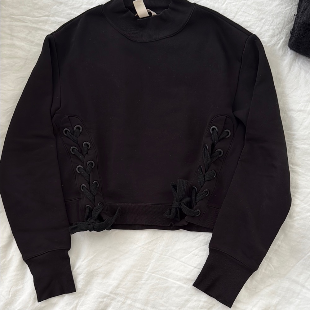 HM Black Lace-Up Women's Sweater